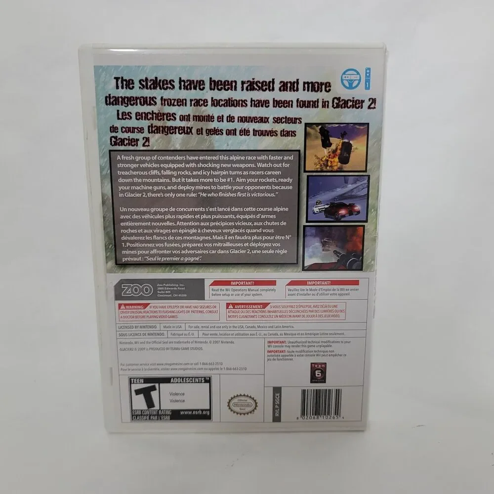 Glacier 2 (Nintendo Wii) Complete with‎ Manual CIB